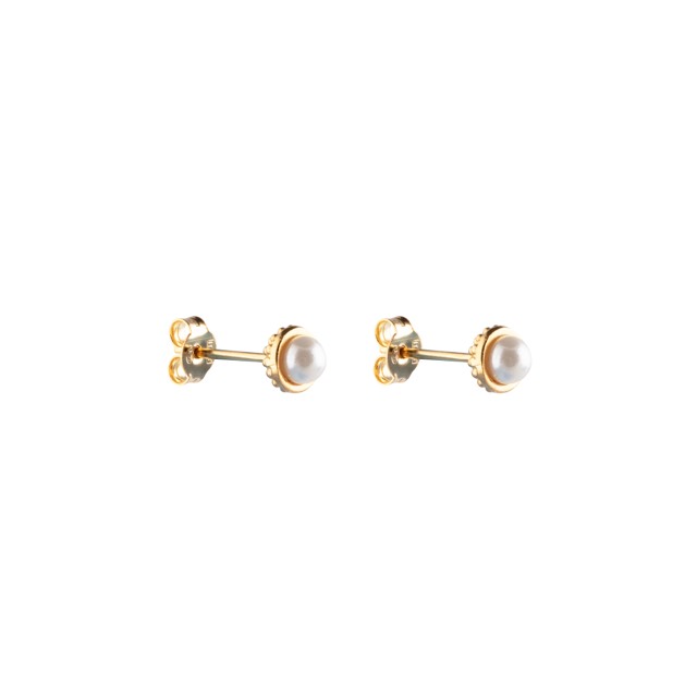 Pearl bubble small stud Oorbel goud
