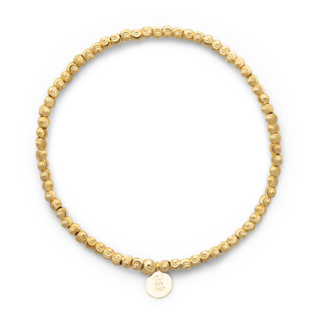 Cubic elastic brace Armbanden plain goud