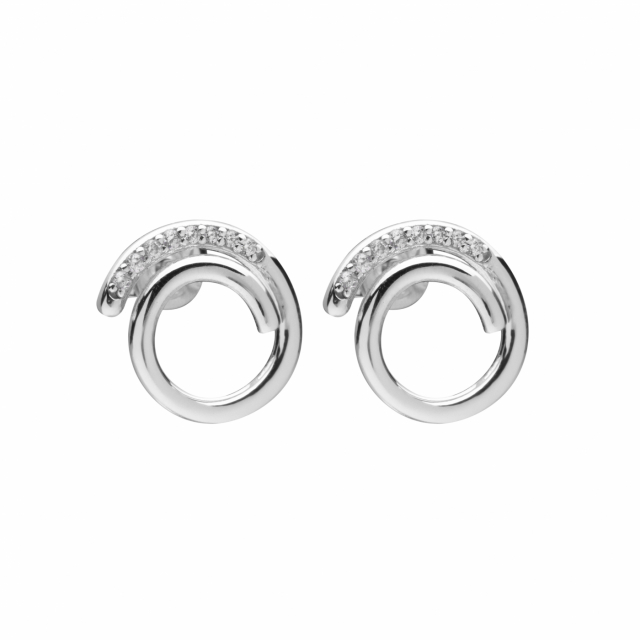 Loop stone Earring (Zilver)