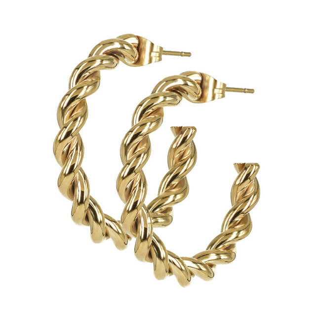 TWIST Single Oorbellen Goud