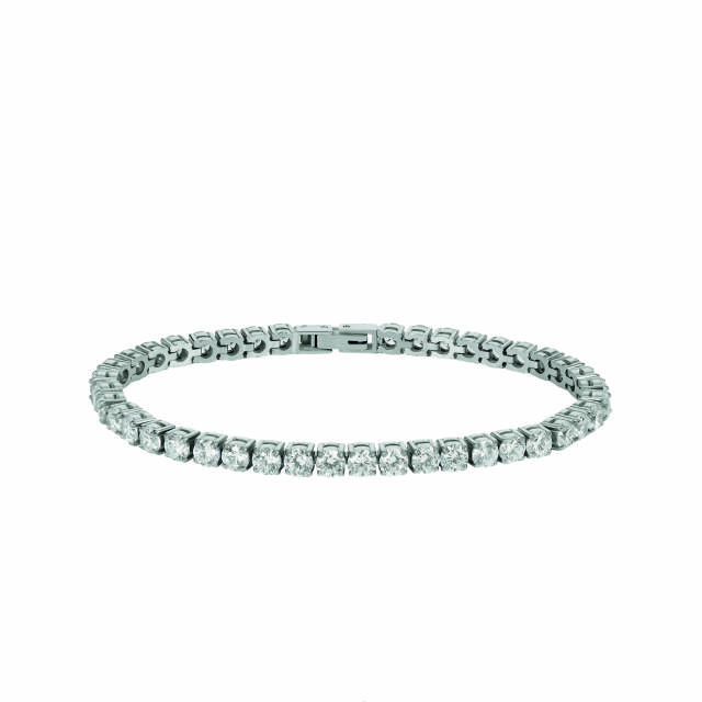 GLIMRA 4mm Armbanden Staal/Kristal