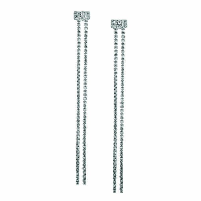 CLARISSA Long Oorbellen Staal