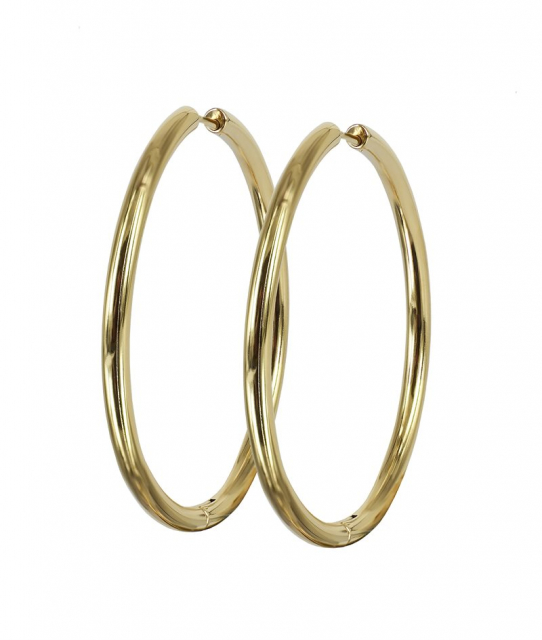 LUCY PLAIN Earrings 40mm Gold