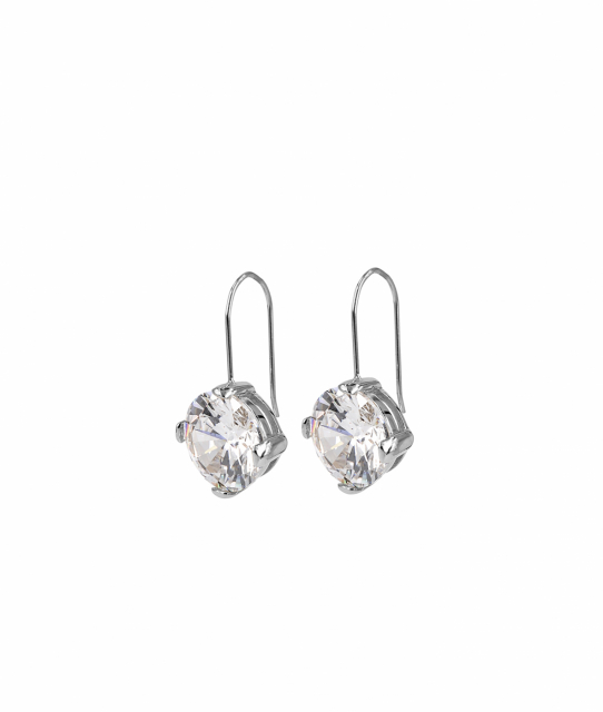 FRIDA Short Oorbel Stål/Vit