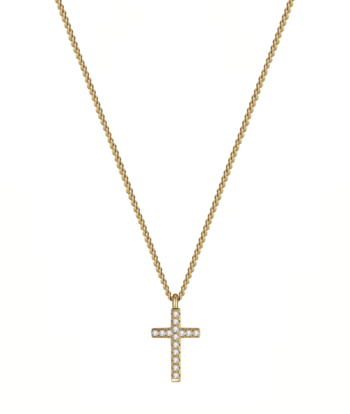 CROSS Crystal Necklace Gold