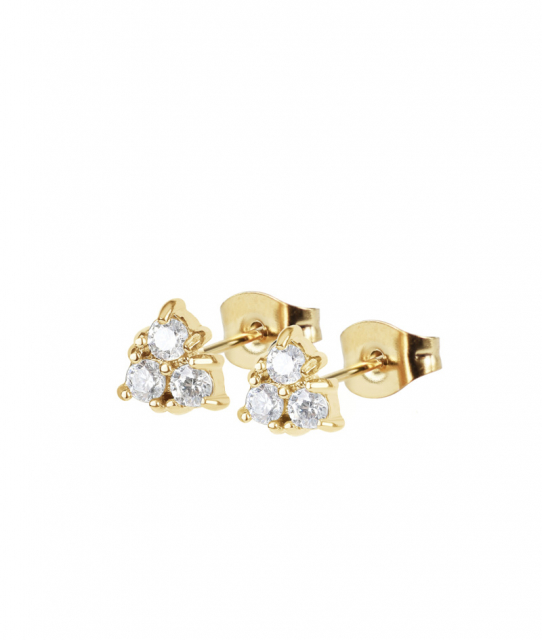 MAYA Crystal Earrings Gold