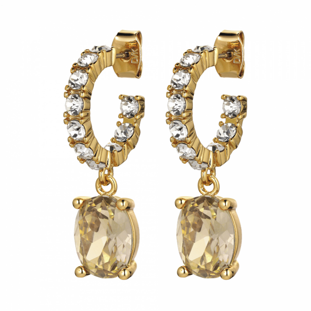 BARBARA Goud GOLDEN / CRYSTAL Oorbel