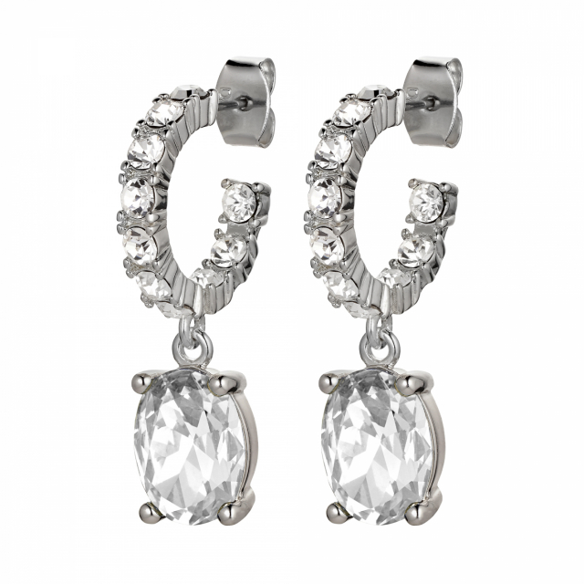 BARBARA Zilver CRYSTAL Oorbel