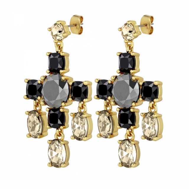 LEONORA Goud BLACK/GOLDEN Oorbel