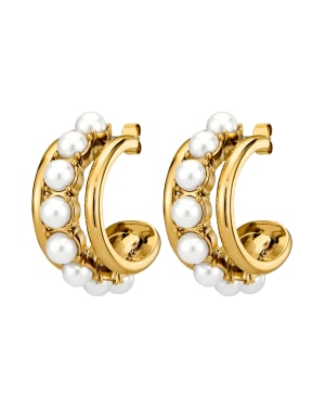 HELEN SG WHITE PEARL Earrings Gold