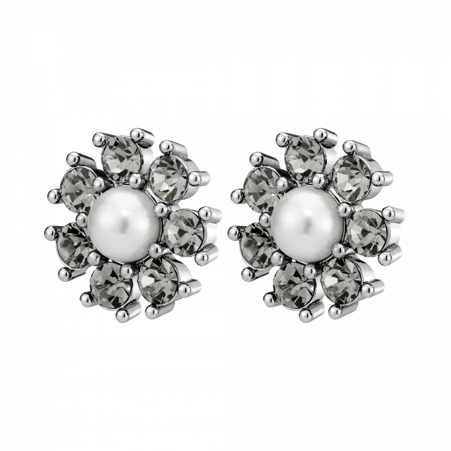 AUDE SS GREY/WHITE PEARL Earrings Silver