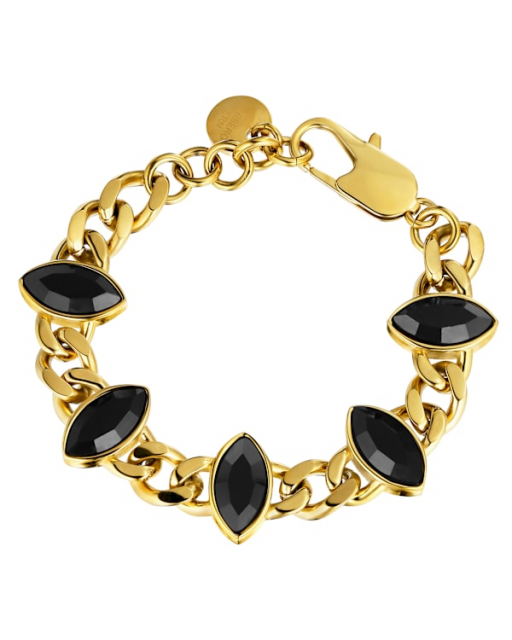 ZELKO SG BLACK BRACELET GOLD