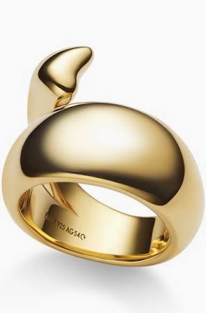 Sagene Ring Goldplated Silver