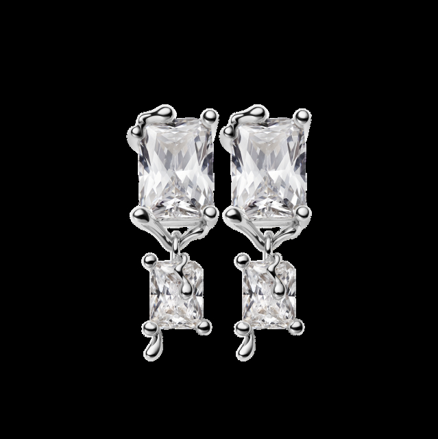 Roppongi Drop Earrings Silver