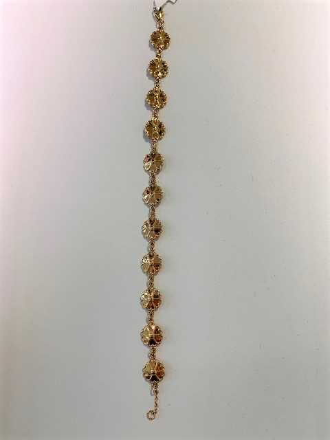 Uppland Armbanden 10 blommor goud 18+1 cm