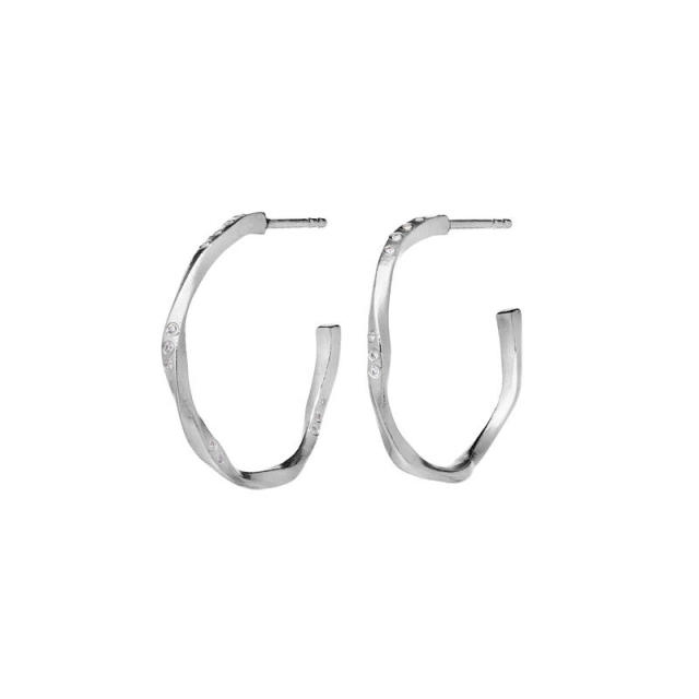 Echo Medium Oorbel Zilver