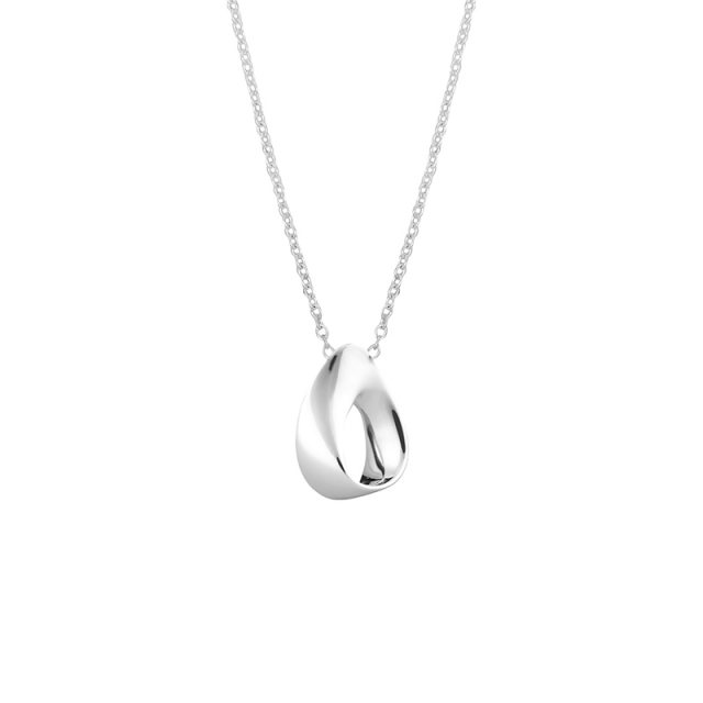 Aqua swirl small Kettingen Zilver