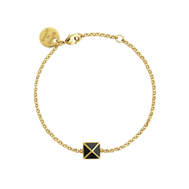 Enamel pyramid one stud Armbanden