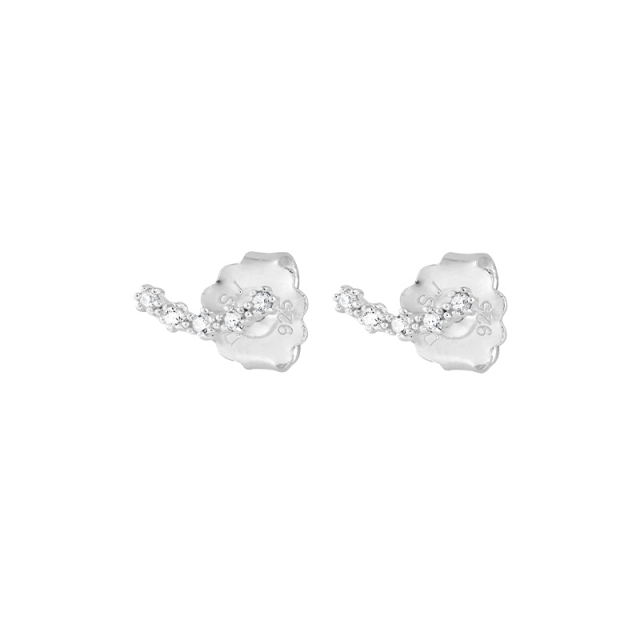 Diamond Sky fall studs Zilver