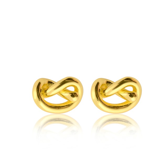 Knot Studs Oorbel (goud)