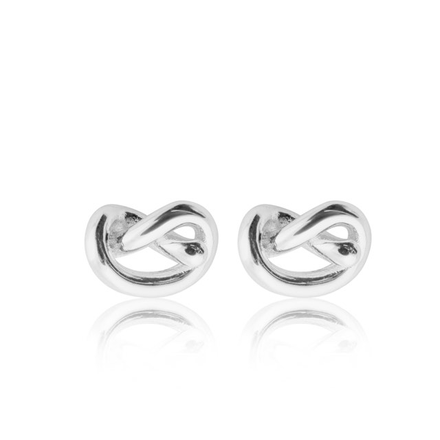 Knot Studs Oorbel (Zilver)