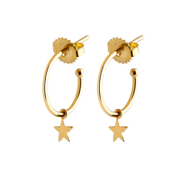 Mini Hoops Oorbel Star (goud)
