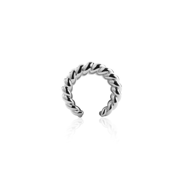Twisted EarCuff Oorbel (Zilver)