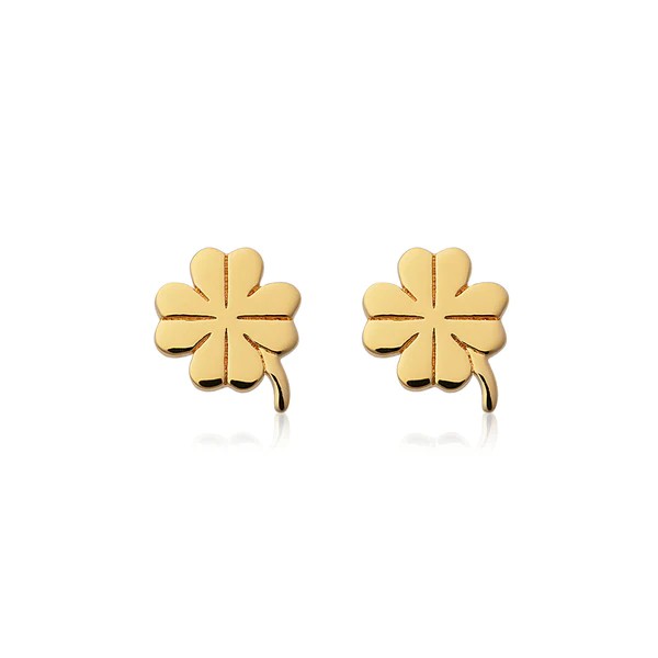 Clover studs Goud
