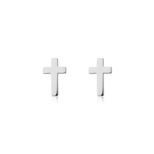Cross studs Zilver