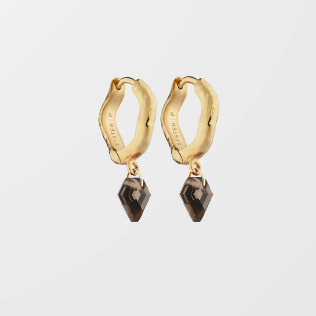 Diamona Smokey Oorbel Gold