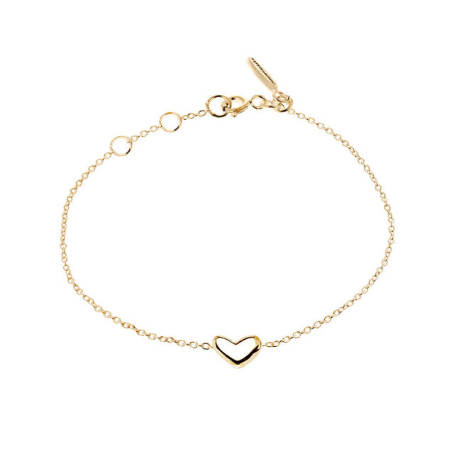 Loving heart medium single Armbanden Goud