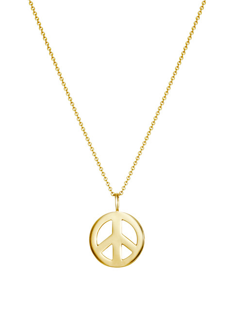 Peace Large Kettingen (goud) 42 cm