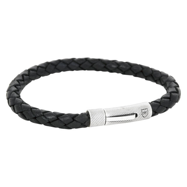 Zilver/läderArmbanden svart