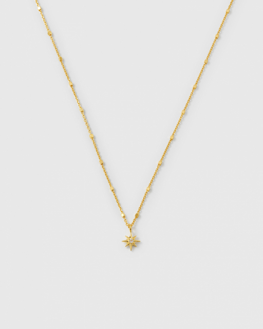 North Star Necklace Gold
