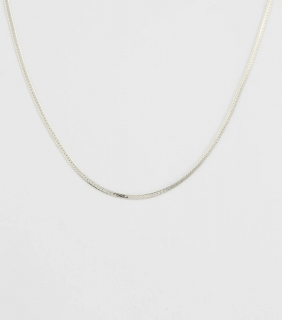 Herringbone Choker Kettingen Zilver