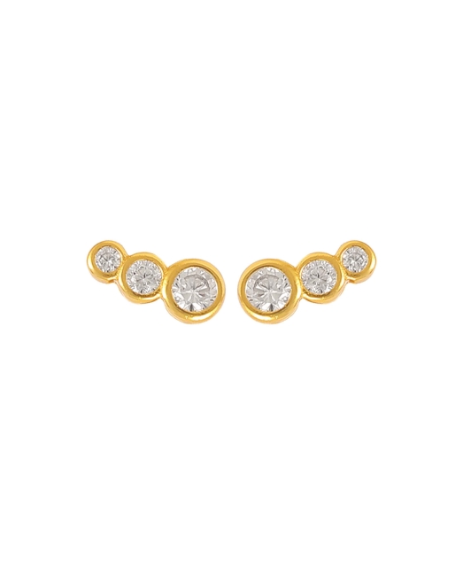 Lucian White Earrings Goud
