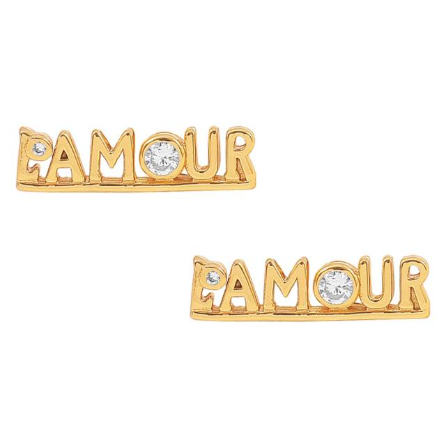 L'amour Oorbellen Goud