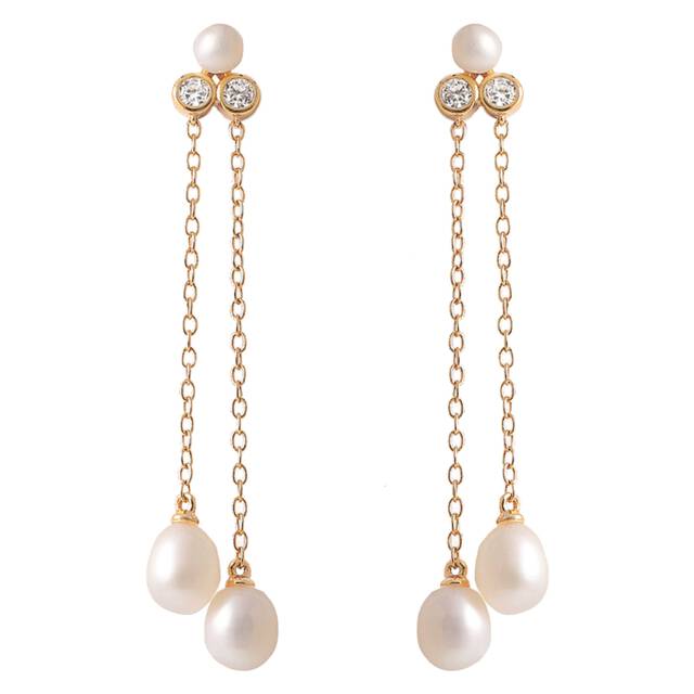 Agnes chain Oorbellen Goud