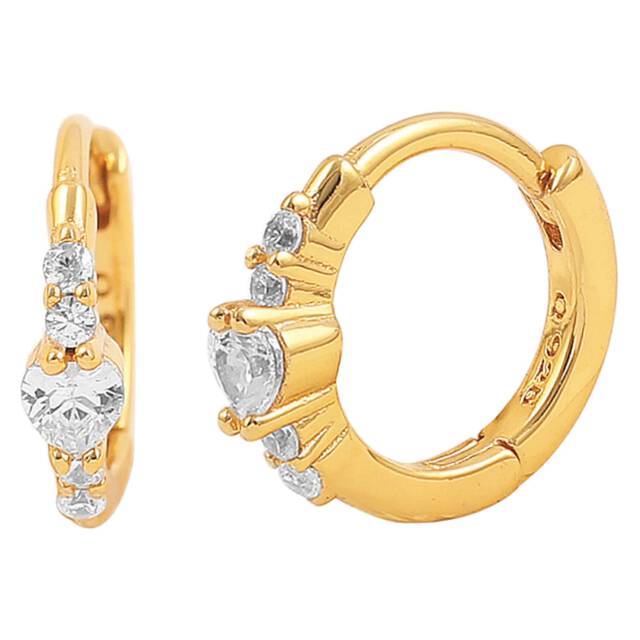 Heart hoops Oorbellen Goud