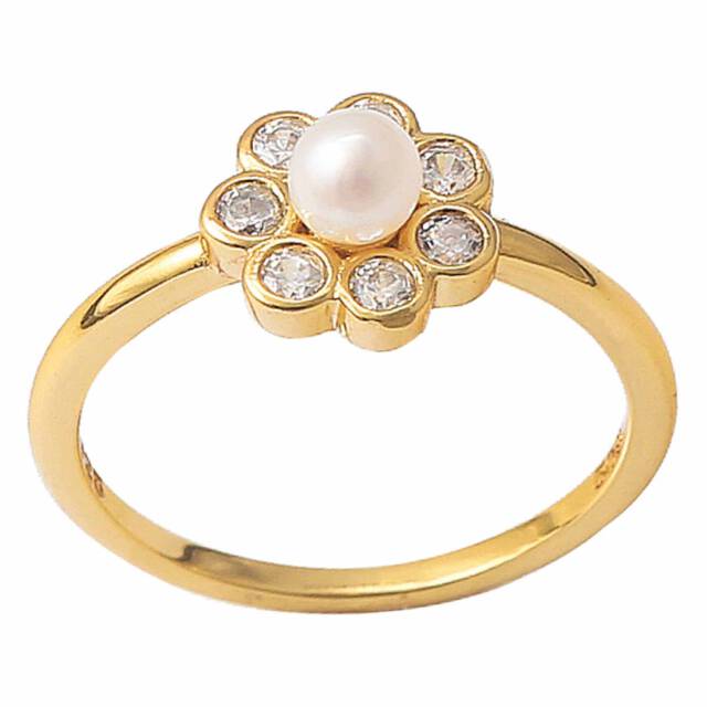 Aya flower ring Goud