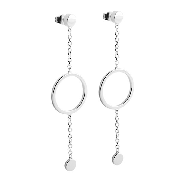 Circle Dot Oorbel Zilver