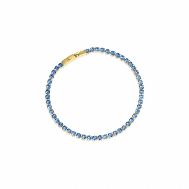 Ellera Grande - 18k Goudpläterad, med blåa zirkoner Armbanden