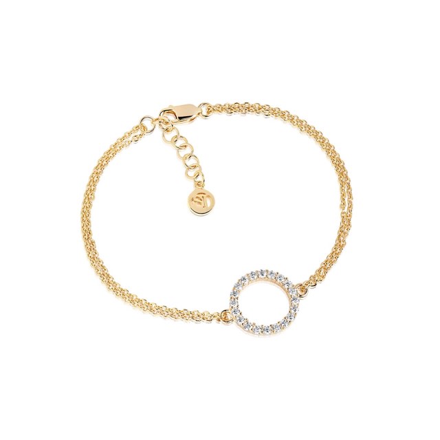 BIELLA GRANDE Armbanden witte Zirkoner (goud)