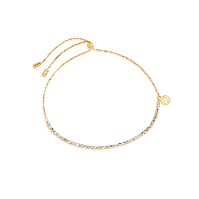 ELLERA TENNIS Armbanden witte Zirkoner (goud)
