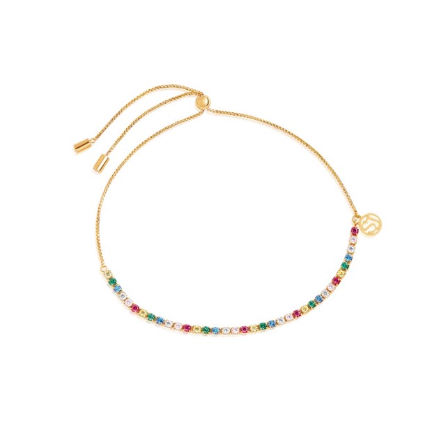 ELLERA TENNIS Armbanden meerkleurige Zirkoner (goud)