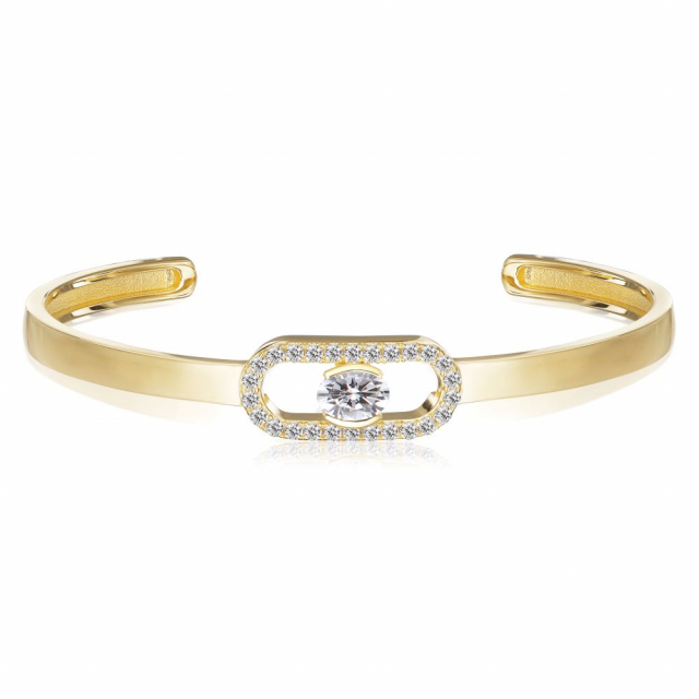 Ellisse Carezza - 18k Goudpläterad, med vita zirkoner  Armbanden