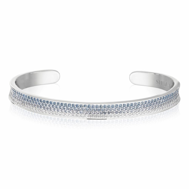 Feline Concavo - med zirkoner i blå och vit gradient Armbanden