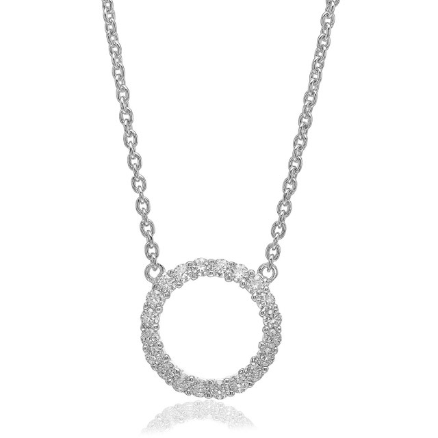 BIELLA GRANDE Kettingen witte Zirkoner (Zilver) 45 cm