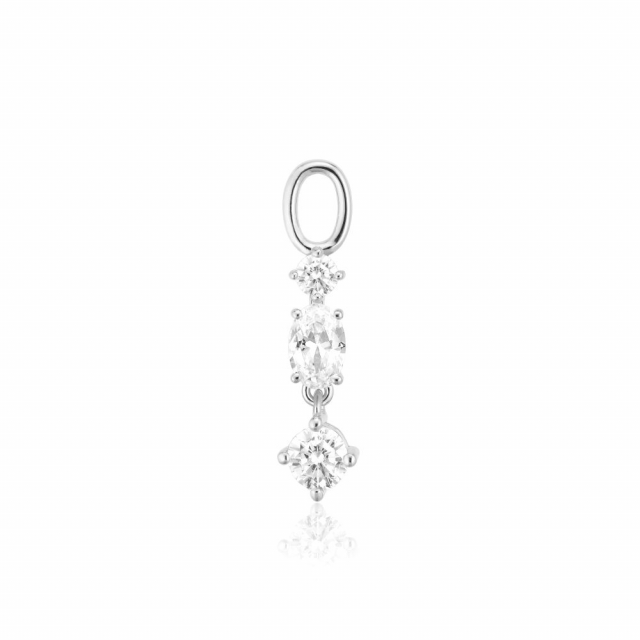 Charm Pendolo Tre - med vita zirkoner Hoop