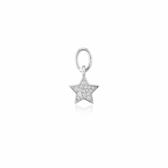 Charm Stella - med vita zirkoner Hoop